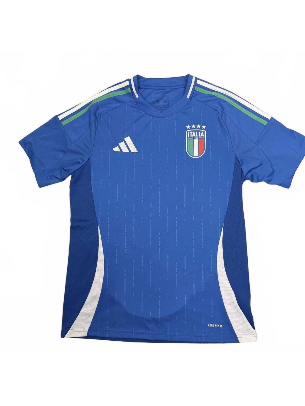 Adidas Italy 2024 Home Soccer Jersey - Men's Size Medium (AEROREADY)
